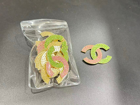 Couture Metallic Rhinestone Embellishment Patches(10 pieces per pack)