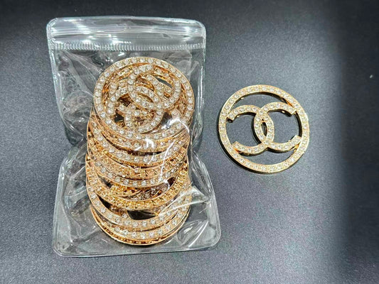 Couture Metallic Rhinestone Embellishment Patches(10 pieces per pack)