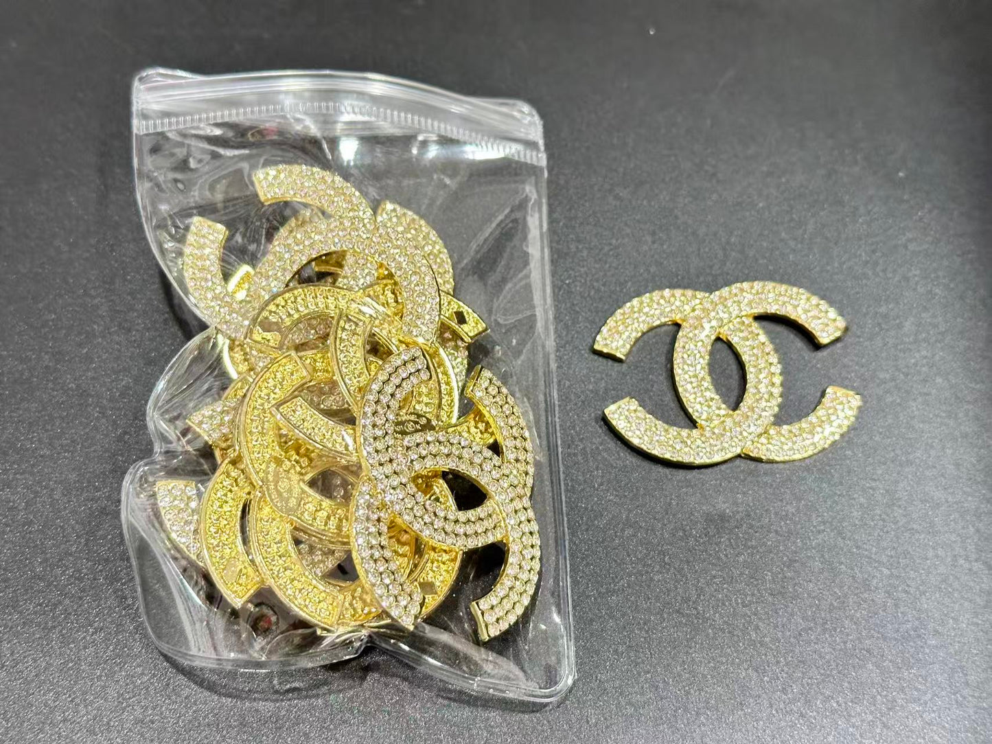 Couture Metallic Rhinestone Embellishment Patches(10 pieces per pack)
