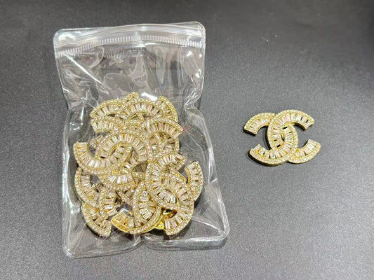 Couture Metallic Rhinestone Embellishment Patches(10 pieces per pack)