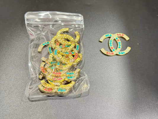 Couture Metallic Rhinestone Embellishment Patches(10 pieces per pack)