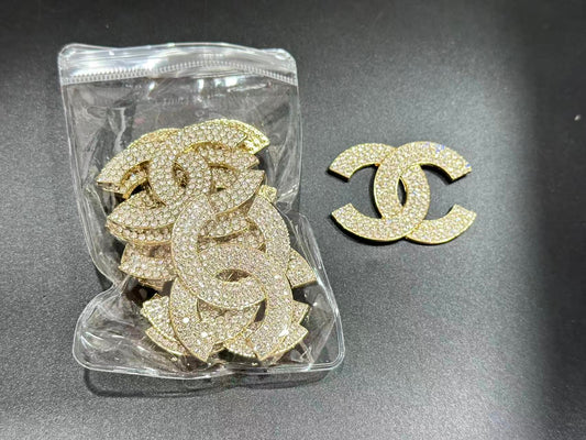 Couture Metallic Rhinestone Embellishment Patches(10 pieces per pack)