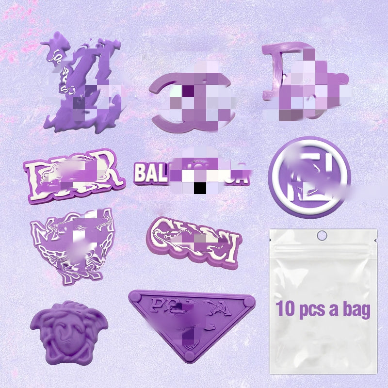 Designer PVC Croc Charms Color Set