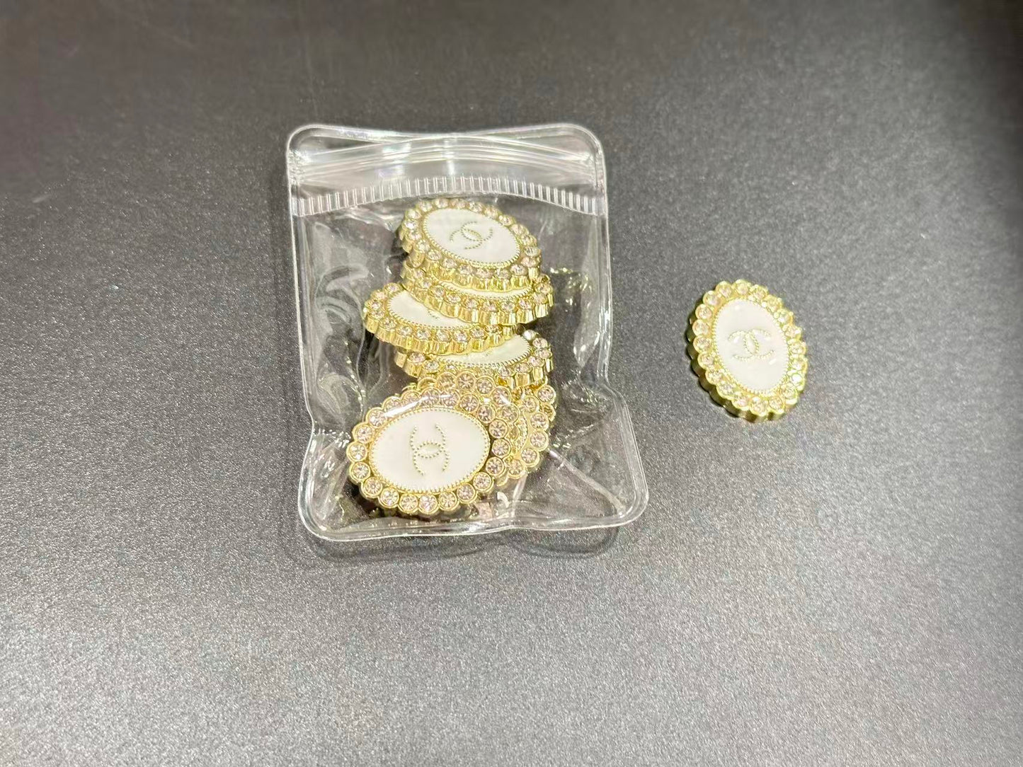 Couture Metallic Rhinestone Embellishment Patches(10 pieces per pack)
