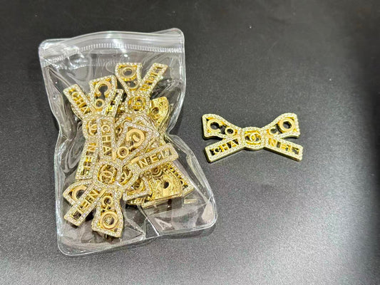 Couture Metallic Rhinestone Embellishment Patches(10 pieces per pack)