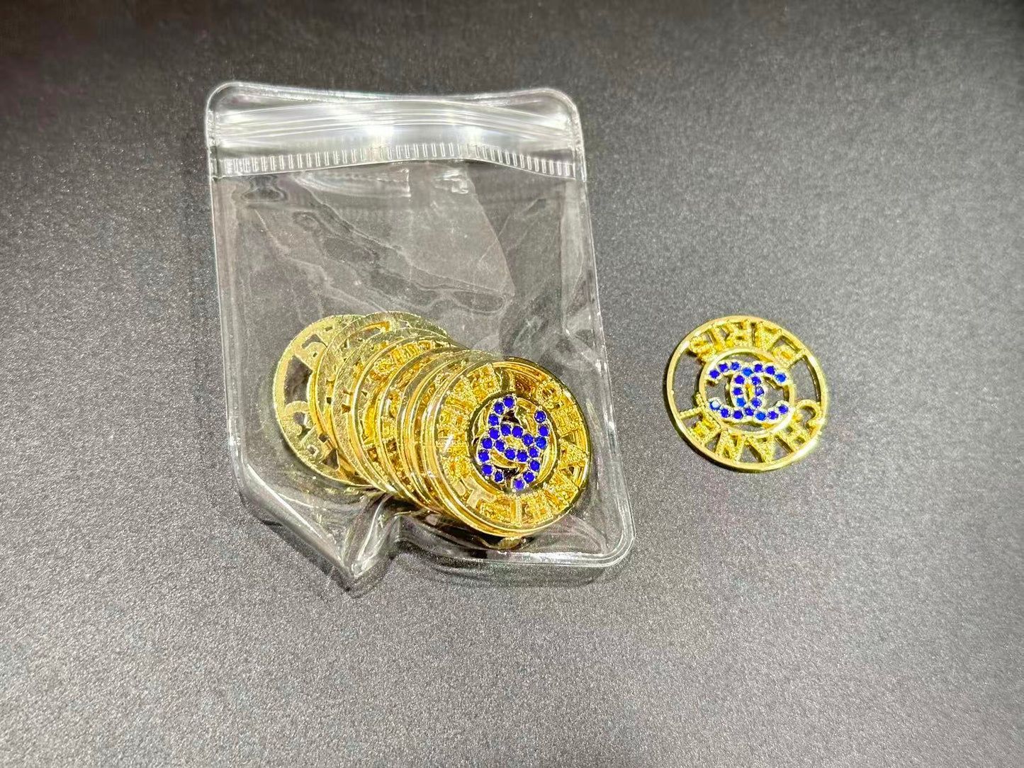 Couture Metallic Rhinestone Embellishment Patches(10 pieces per pack)