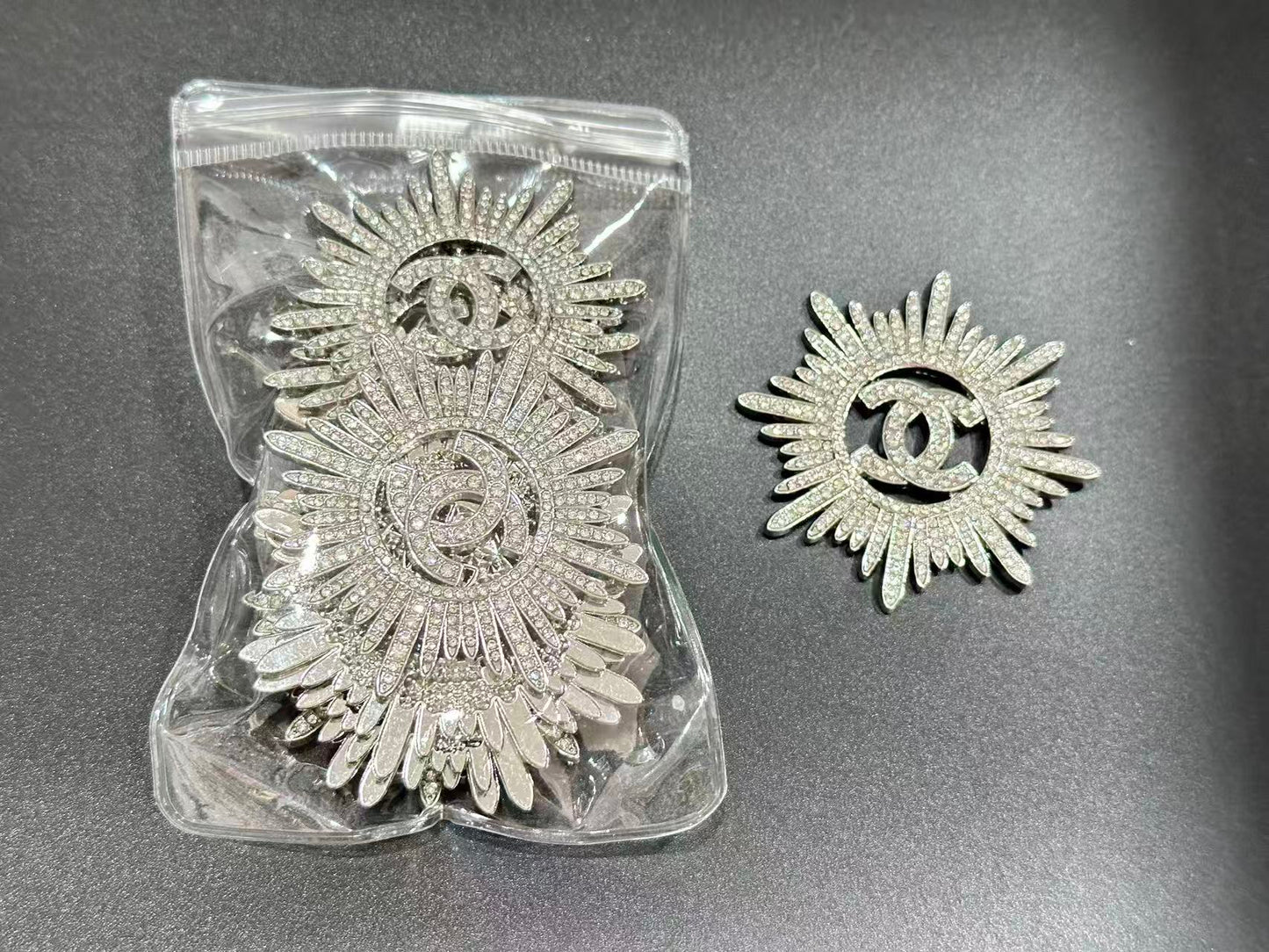 Couture Metallic Rhinestone Embellishment Patches(10 pieces per pack)