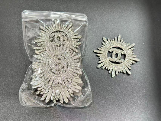 Couture Metallic Rhinestone Embellishment Patches(10 pieces per pack)