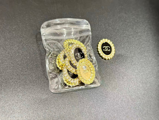 Couture Metallic Rhinestone Embellishment Patches(10 pieces per pack)