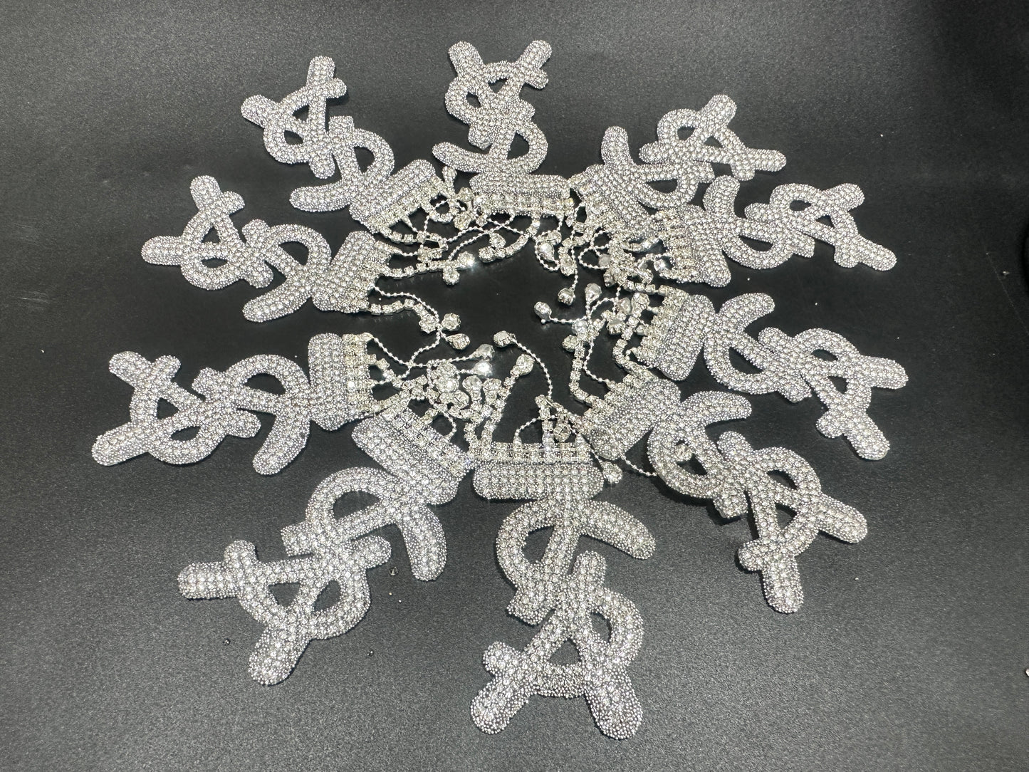 Couture Rhinestone Embellishment Patches(10 pieces per pack)