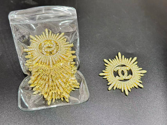 Couture Metallic Rhinestone Embellishment Patches（10 pieces per pack）